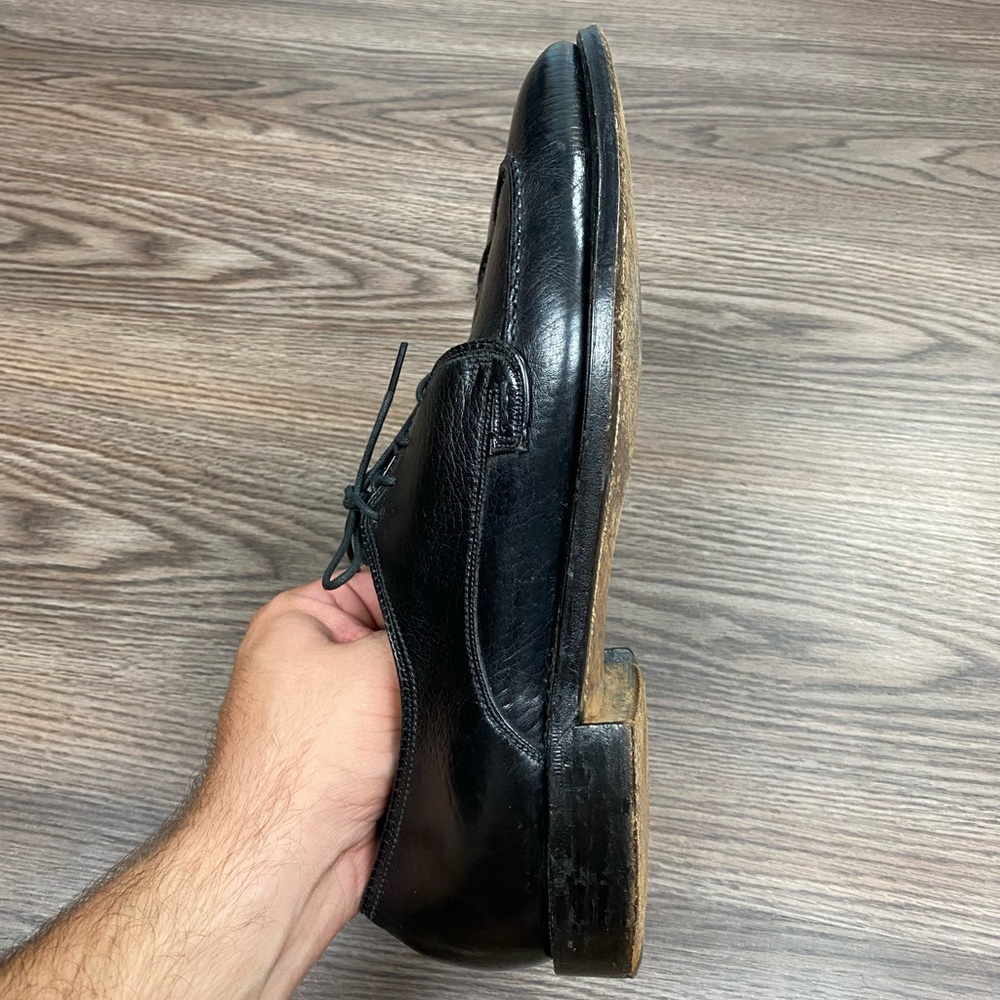 1950’s Nunn Bush Black Wingtip Oxfords 10.5 C - Picture 3 of 10